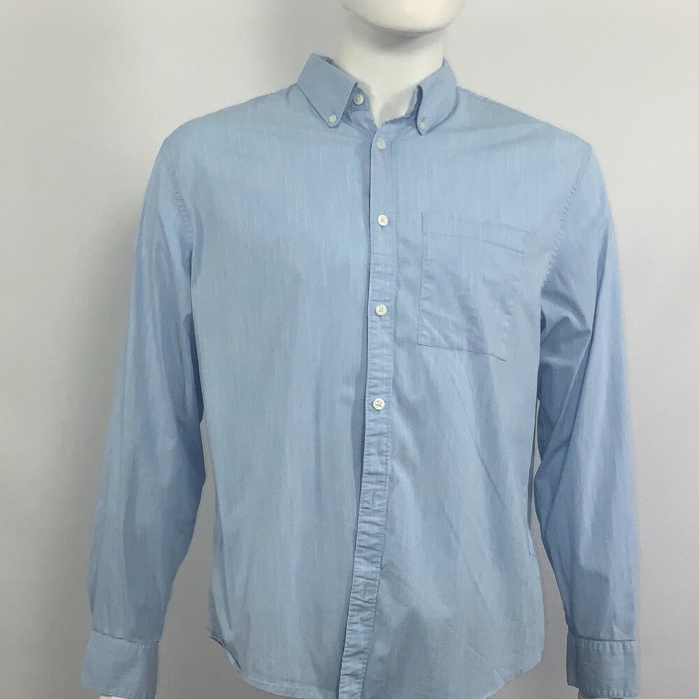 Calvin Klein Men Shirt Long Sleeve Blue Size L  [MT32] - Picture 2 of 11
